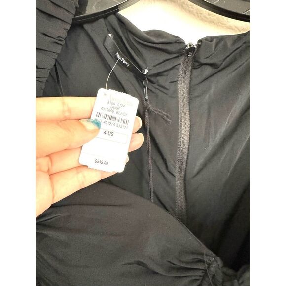 ALEX PERRY Stanton Ruched Sweetheart Cup Dress in black UK8 / US4 - Picture 9 of 12